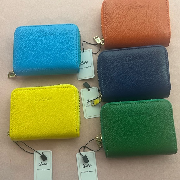 Clarisa Leather Card Holder Wallet - you choose color - Picture 2 of 5
